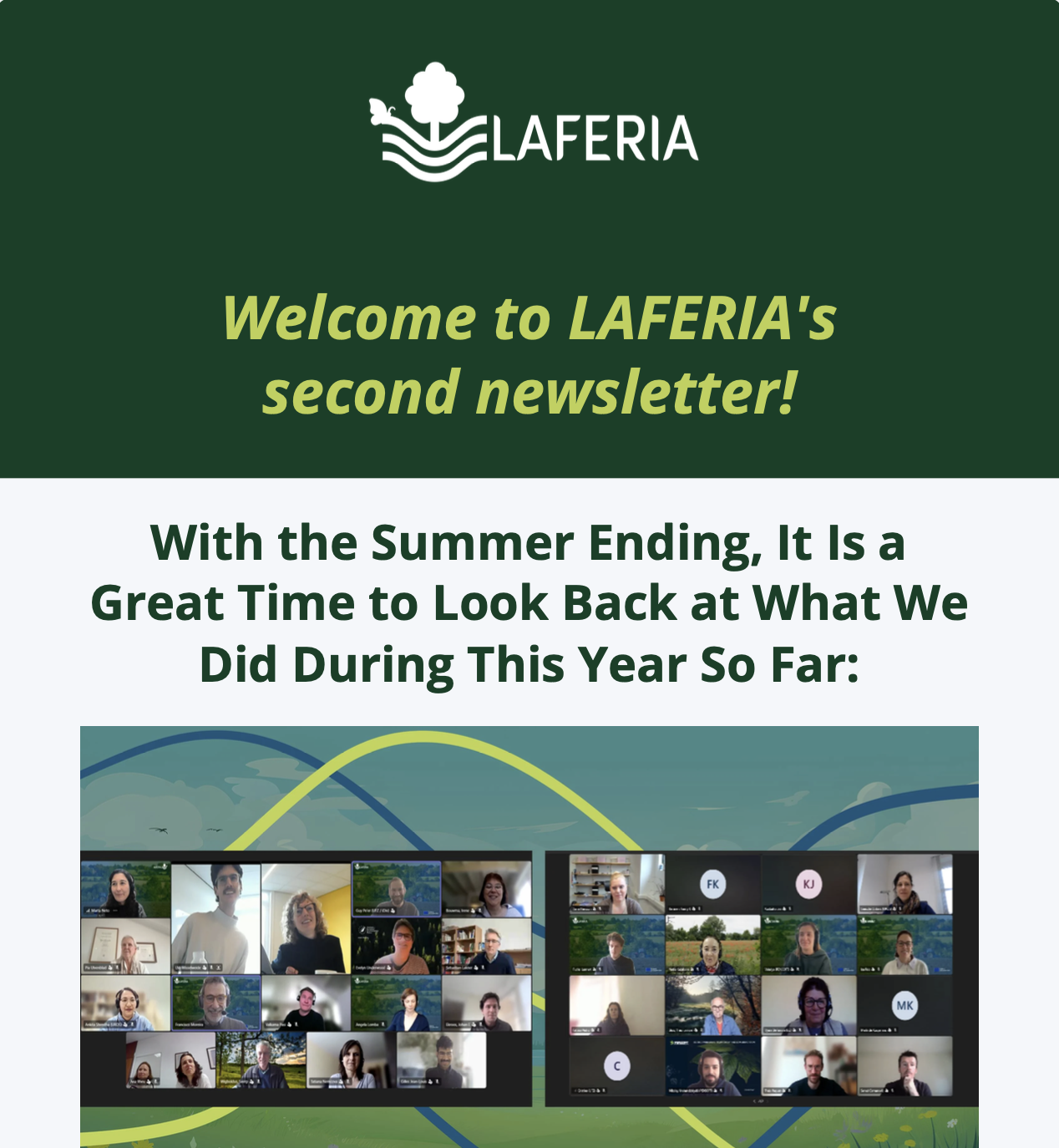 LAFERIA's Second Newsletter newsletter cover