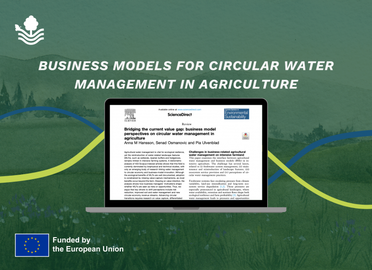 Business models for sustainable water management in farming